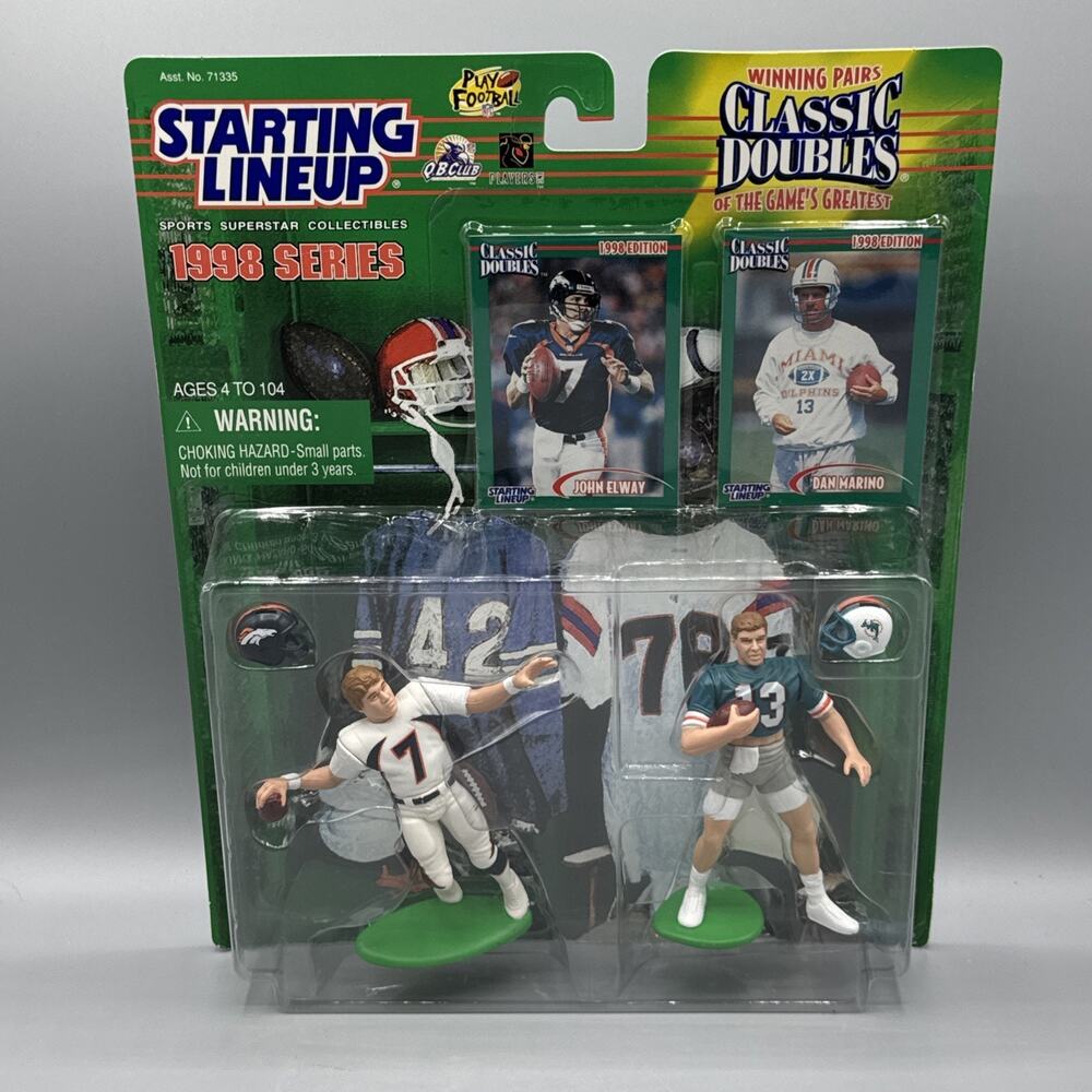 1998 Kenner Starting Lineup Classic Doubles John Elway & Dan Marino